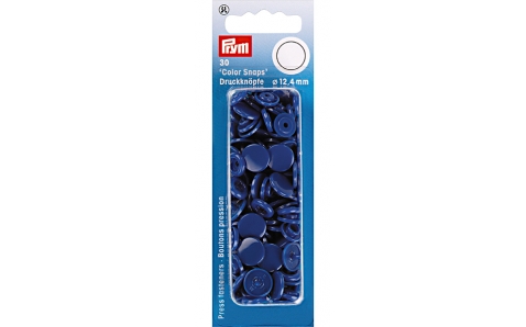 393116 Prym Кнопки "Color Snaps"круглые синий яркий 12,4 мм 30 шт.