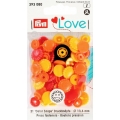 393080 Prym Love Кнопки "Color Snaps" цветок желтый, красный, оранжевый 13,6 мм 21 шт.