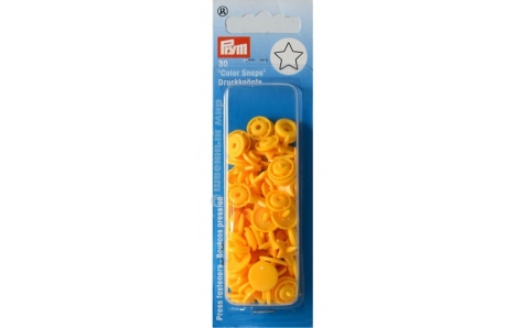393210 Prym Кнопки "Color Snaps" звезда, желтый 12,4 мм 30 шт.